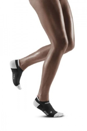 CEP Black/Light Grey Ultralight No Show Compression Socks for Women
